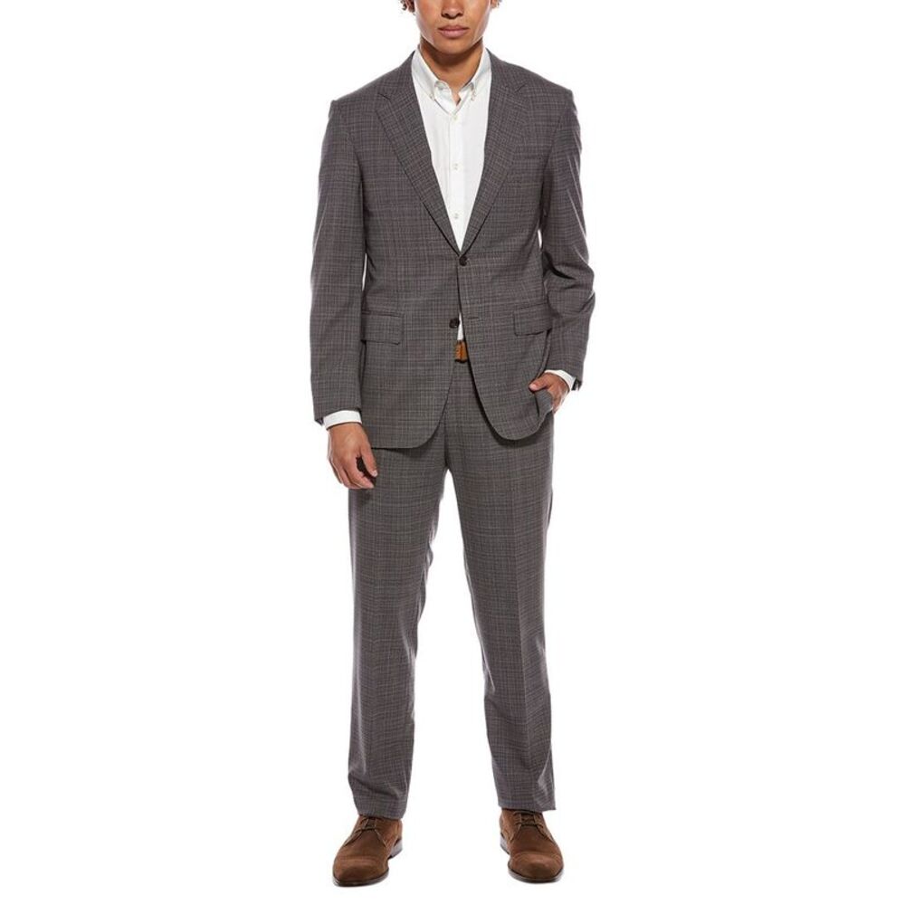 Canali Mens 2Pc Wool Suit, Grey